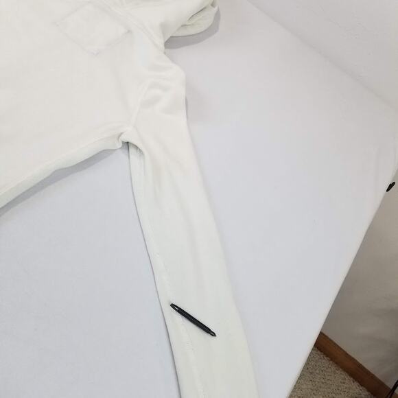 Y2K A&F Spell Out Zip Hoodie Medium White Vintage Campus Style - Picture 9 of 14